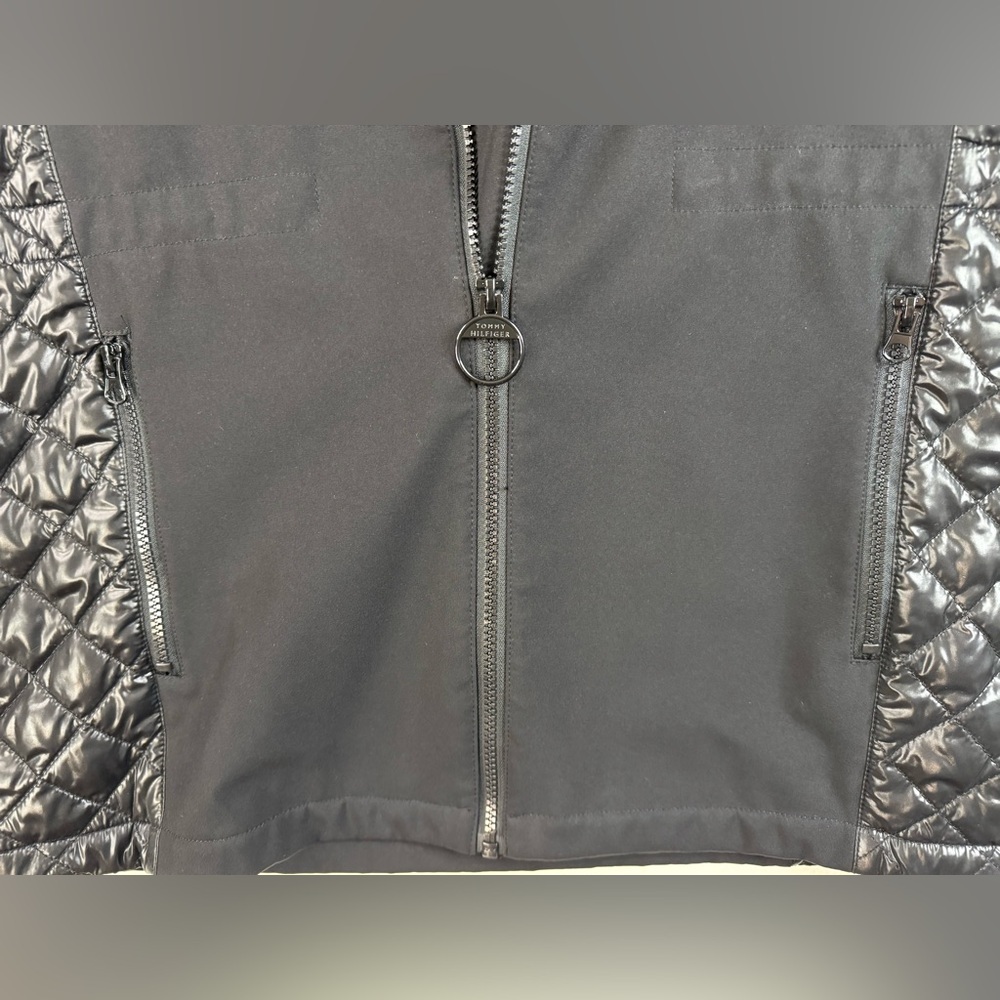 NWOT Tommy Hilfiger NHL Pittsburgh Penguins Quilted Hooded Jacked Black Small - Picture 6 of 15